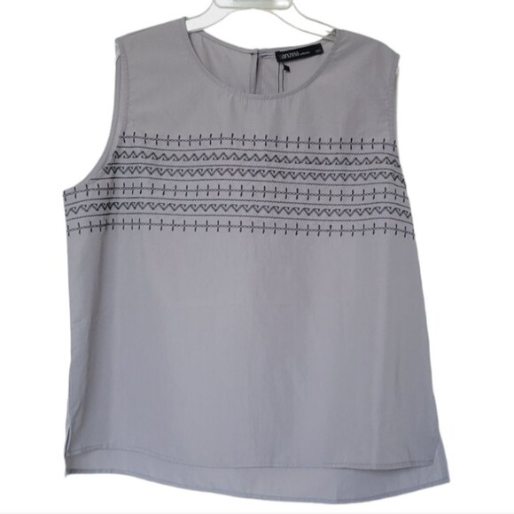 NWT Zanzea Embroidered Sleeveless Shirt - Picture 1 of 8